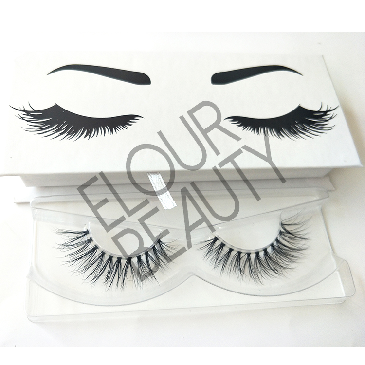 3D mink invisible band falsies lashes private label China ED55